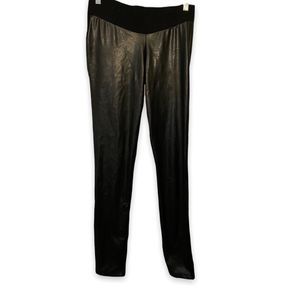 Seraphine Faux Leather Front Maternity Leggings